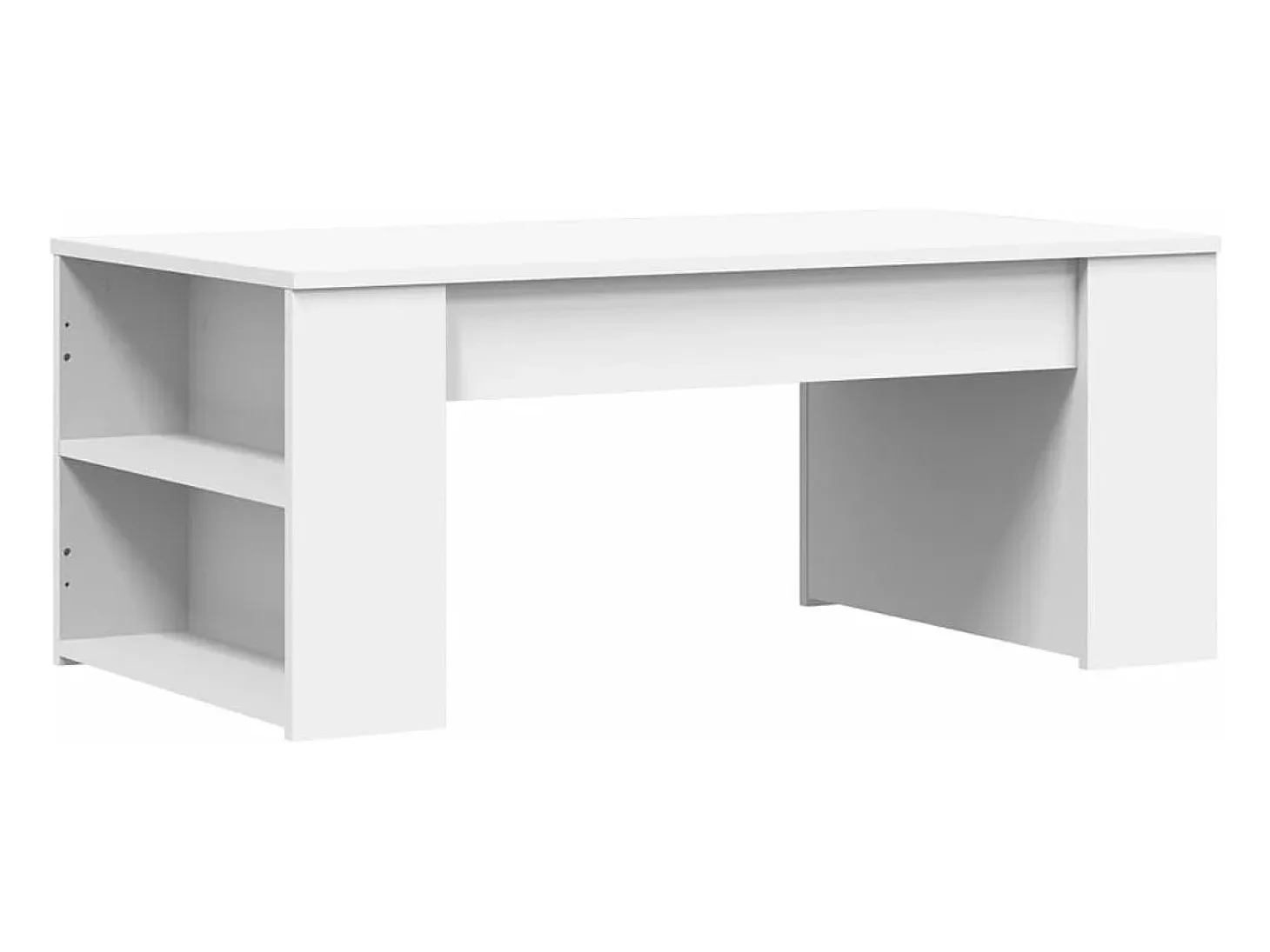 Mesa de centro madera de ingeniería blanco 102x55x42 cm