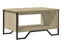 Mesa de centro madera de ingeniería roble Sonoma 75x51x40 cm
