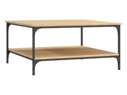 Mesa de centro madera de ingeniería roble Sonoma 80x80x40 cm