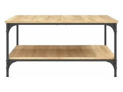 Mesa de centro madera de ingeniería roble Sonoma 80x80x40 cm