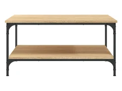 Mesa de centro madera de ingeniería roble Sonoma 80x80x40 cm