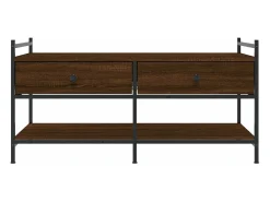 Mesa de centro madera de ingeniería roble marrón 99x50x50 cm