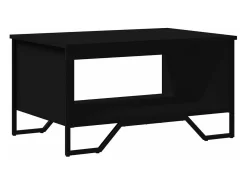 Mesa de centro madera de ingeniería negra 75x51x40 cm