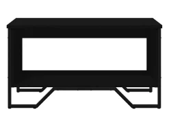 Mesa de centro madera de ingeniería negra 75x51x40 cm