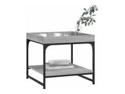 Mesa de centro madera de ingeniería gris Sonoma 49,5x49,5x45 cm