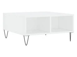 Mesa de centro madera de ingeniería blanco 60x60x30 cm