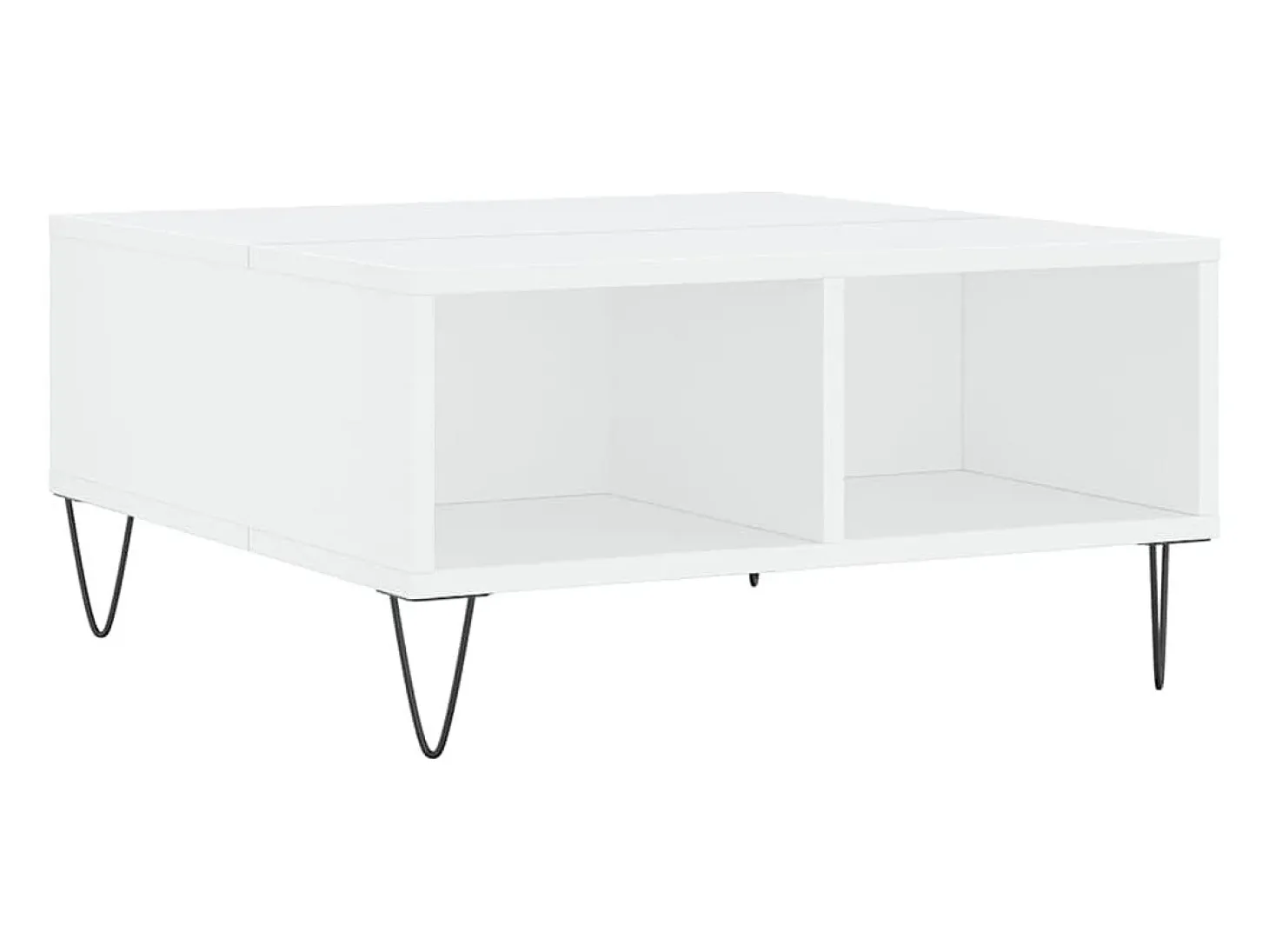 Mesa de centro madera de ingeniería blanco 60x60x30 cm