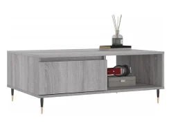 Mesa de centro madera de ingeniería gris Sonoma 90x60x35 cm