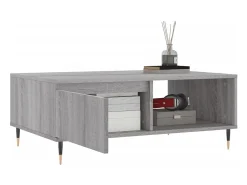 Mesa de centro madera de ingeniería gris Sonoma 90x60x35 cm