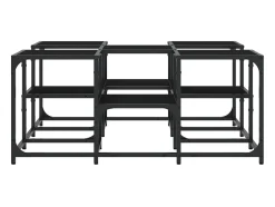 Mesa de centro madera de ingeniería negro 91x91x40 cm