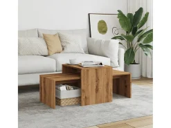 Mesa de centro madera de ingeniería roble artisan 100x48x40 cm