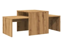 Mesa de centro madera de ingeniería roble artisan 100x48x40 cm