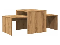 Mesa de centro madera de ingeniería roble artisan 100x48x40 cm