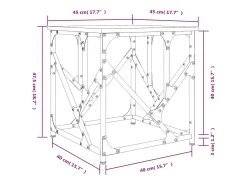 Mesa de centro madera de ingeniería negra 45x45x47,5 cm