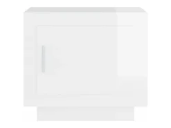 Mesa de centro madera de ingeniería blanco brillo 51x50x45 cm