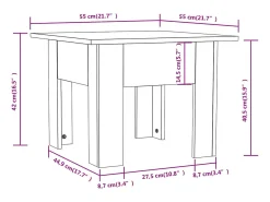 Mesa de centro madera de ingeniería gris Sonoma 55x55x42 cm
