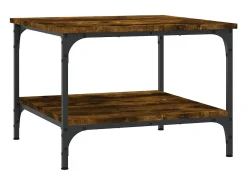 Mesa de centro madera de ingeniería roble ahumado 55x55x40 cm
