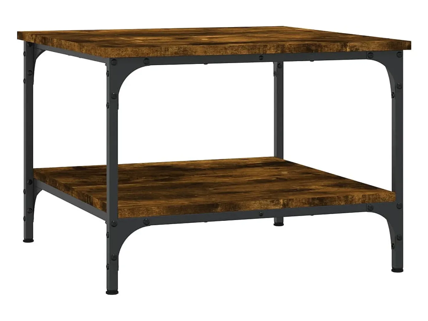 Mesa de centro madera de ingeniería roble ahumado 55x55x40 cm