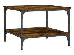 Mesa de centro madera de ingeniería roble ahumado 55x55x40 cm