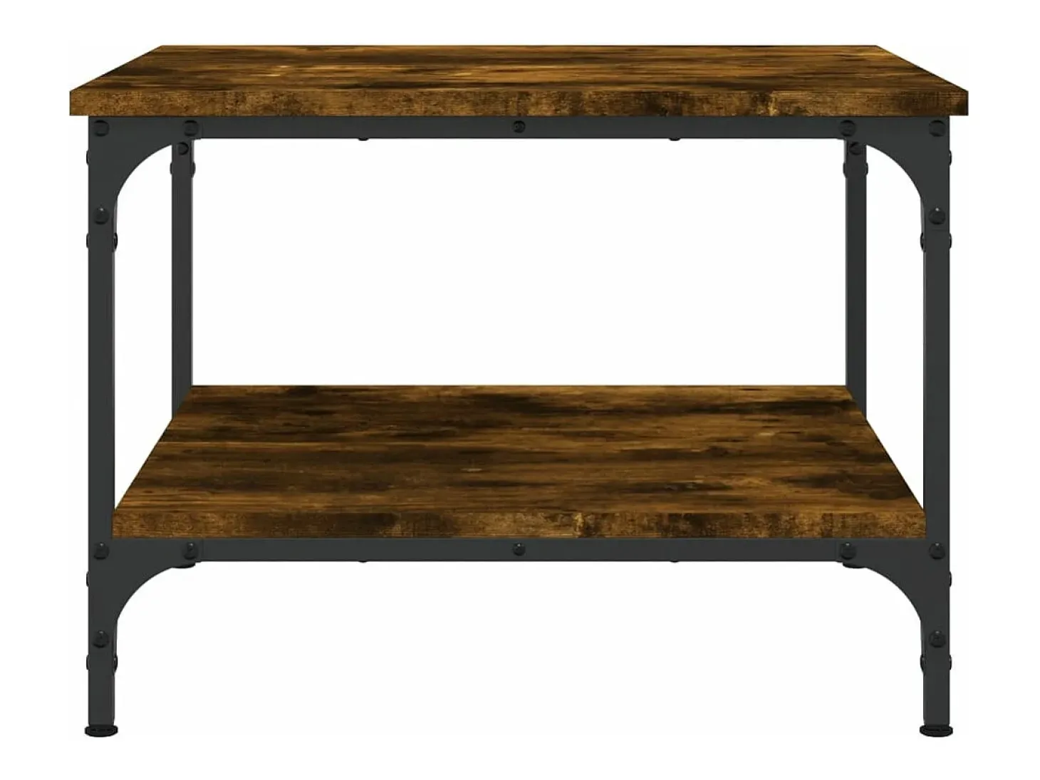 Mesa de centro madera de ingeniería roble ahumado 55x55x40 cm