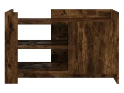 Mesa de centro madera de ingeniería roble ahumado 80x50x50 cm