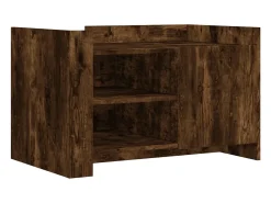 Mesa de centro madera de ingeniería roble ahumado 80x50x50 cm