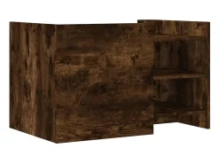 Mesa de centro madera de ingeniería roble ahumado 80x50x50 cm
