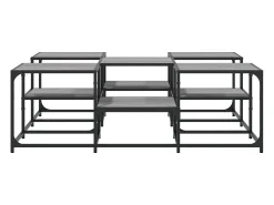 Mesa de centro madera de ingeniería gris Sonoma 121x121x40 cm