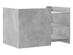 Mesa de centro madera de ingeniería gris hormigón 80x50x50 cm