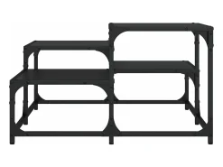 Mesa de centro madera de ingeniería negro 68x68x40 cm