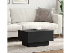 Mesa de centro madera de ingeniería negro 60x45x31 cm