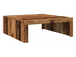 Mesa de centro madera de ingeniería envejecida 100x100x35 cm