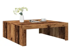 Mesa de centro madera de ingeniería envejecida 100x100x35 cm