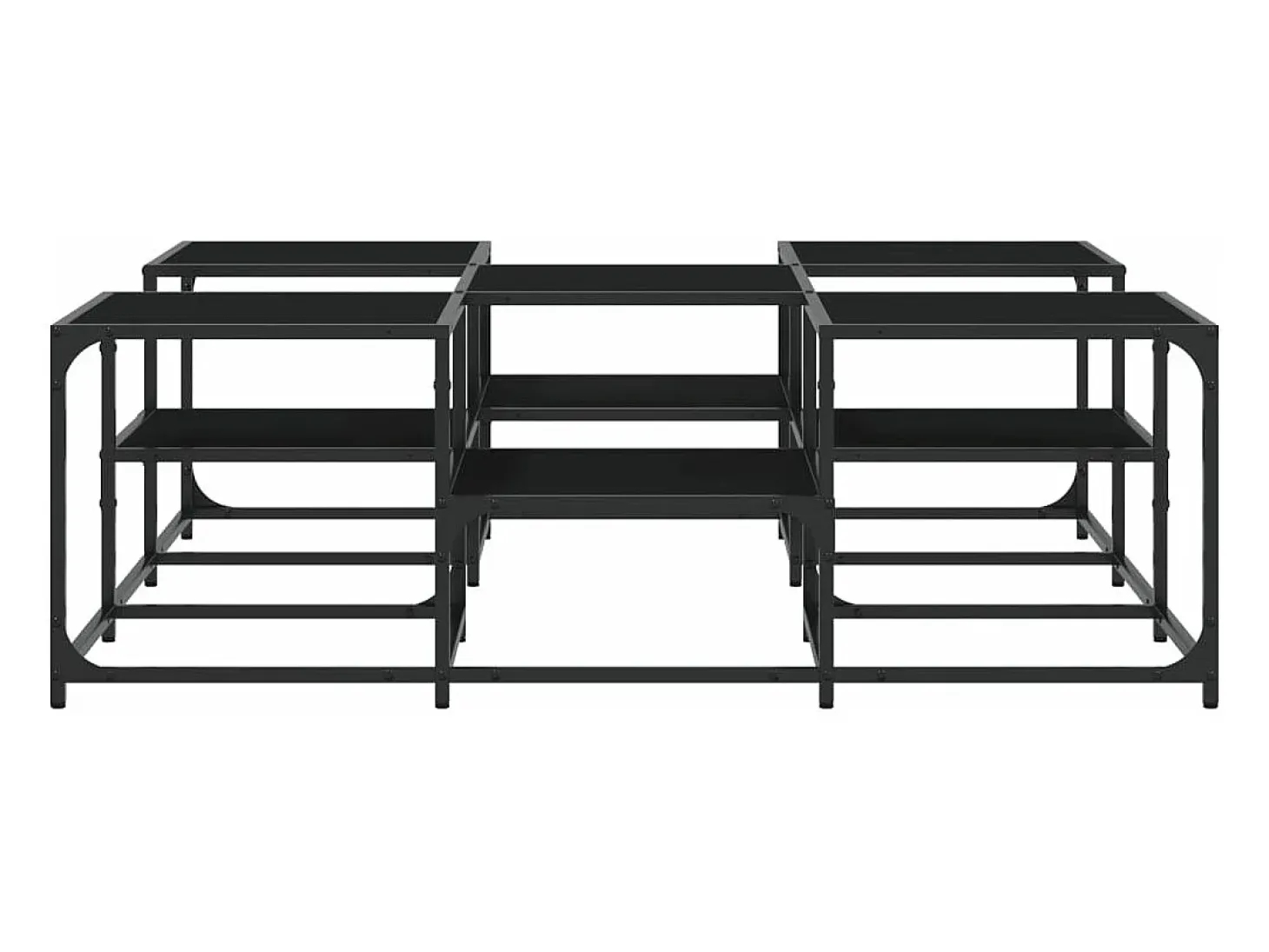 Mesa de centro madera de ingeniería negro 121x121x40 cm