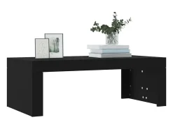 Mesa de centro madera de ingeniería negro 102x50x36 cm