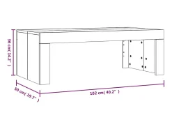 Mesa de centro madera de ingeniería blanco 102x50x36 cm