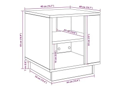 Mesa de centro madera de ingeniería roble artisan 40x40x43 cm