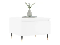 Mesa de centro madera de ingeniería blanco 50x46x35 cm