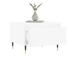 Mesa de centro madera de ingeniería blanco 50x46x35 cm