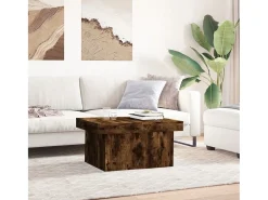 Mesa de centro madera de ingeniería roble ahumado 80x55x40 cm