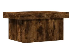 Mesa de centro madera de ingeniería roble ahumado 80x55x40 cm