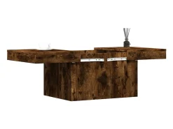Mesa de centro madera de ingeniería roble ahumado 80x55x40 cm