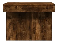 Mesa de centro madera de ingeniería roble ahumado 80x55x40 cm