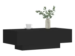 Mesa de centro madera de ingeniería negro 100x49,5x31 cm