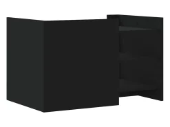 Mesa de centro madera de ingeniería negra 80x50x50 cm