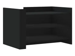 Mesa de centro madera de ingeniería negra 80x50x50 cm