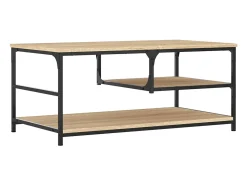 Mesa de centro madera de ingeniería roble Sonoma 90x49x40 cm