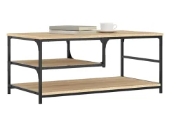 Mesa de centro madera de ingeniería roble Sonoma 90x49x40 cm