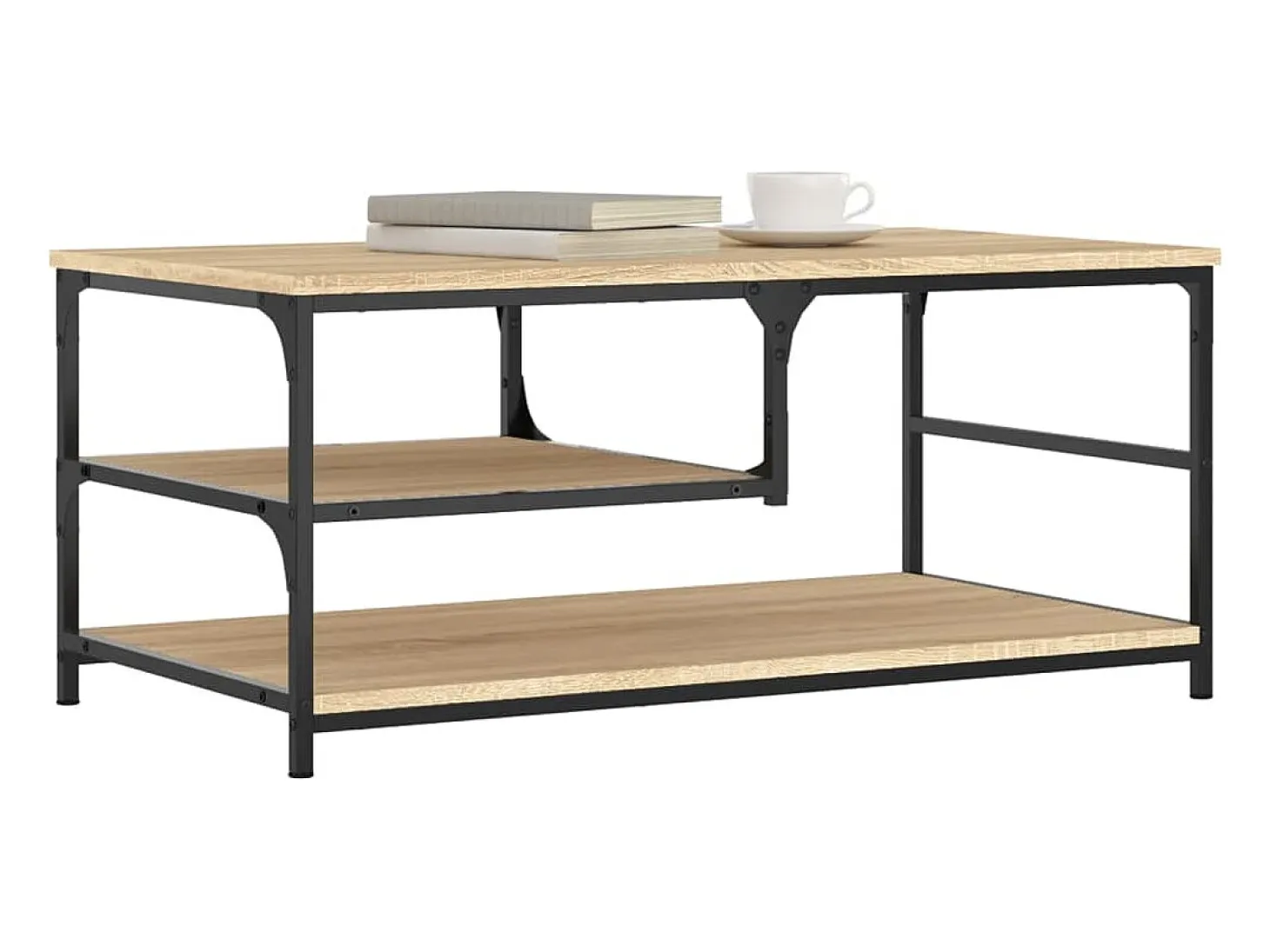 Mesa de centro madera de ingeniería roble Sonoma 90x49x40 cm