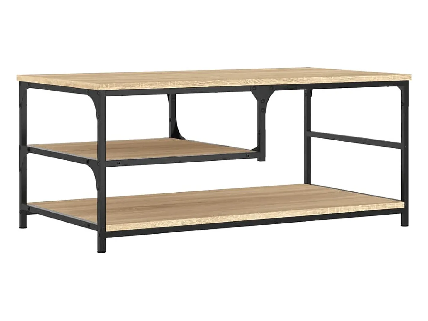 Mesa de centro madera de ingeniería roble Sonoma 90x49x40 cm
